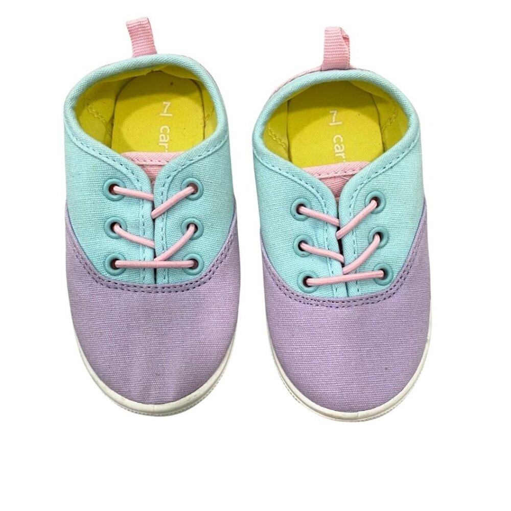 Carter's Dallas Bunge Laces Casual Sneakers Pink, Yellow, Lilac 7